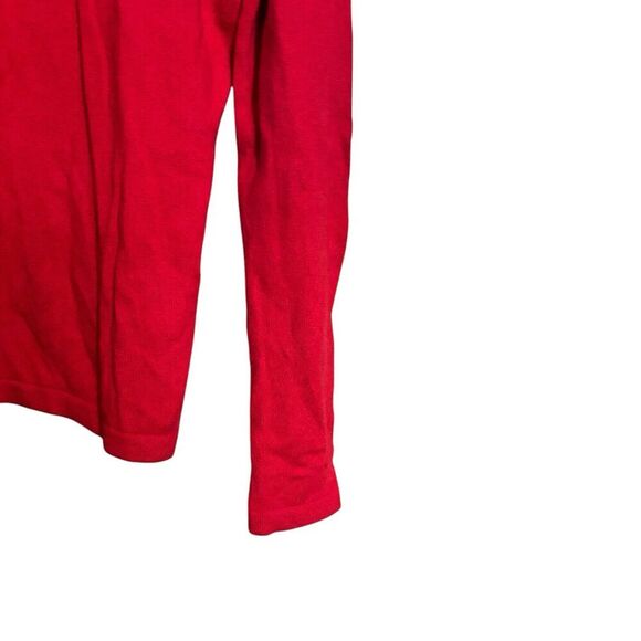 Vintage Leyla Mitra Mock Sweater Womens Large Red 100% Cashmere Pullover - Picture 5 of 8